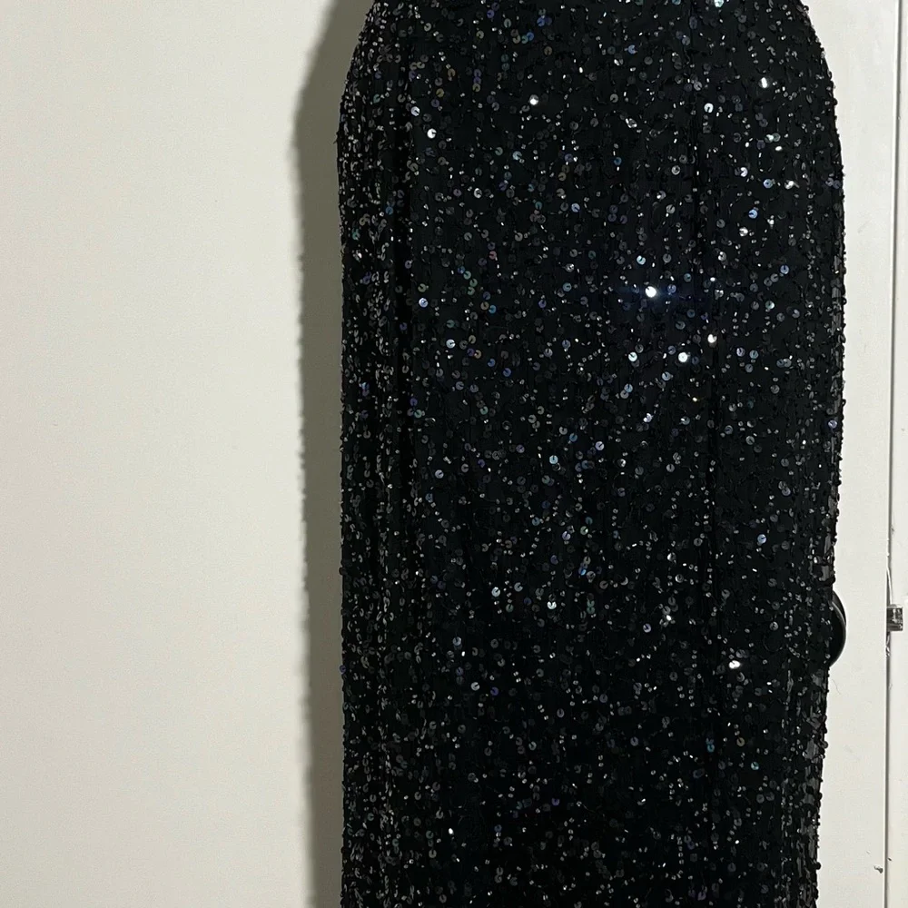 Scala Black Glitter Prom Dress - Picture 11 of 11